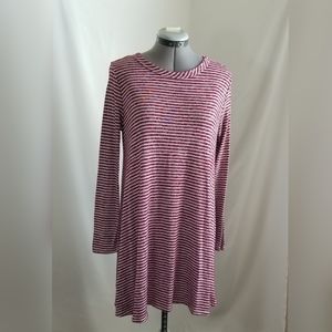 Pinc Maroon Jersey Knit striped sweater